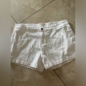 White Jean Shorts